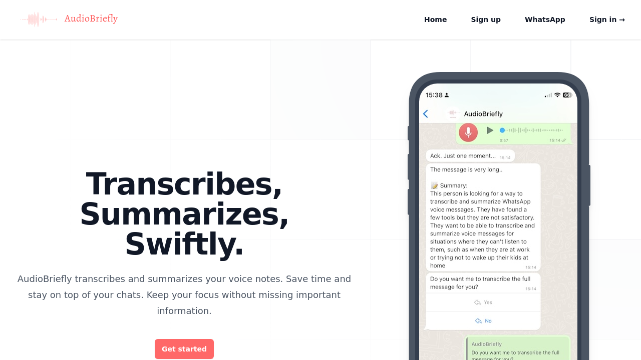 AudioBriefly screenshot