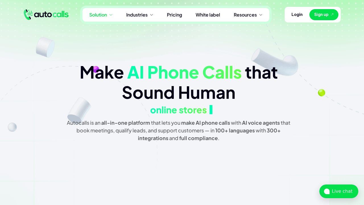 Autocalls.ai screenshot
