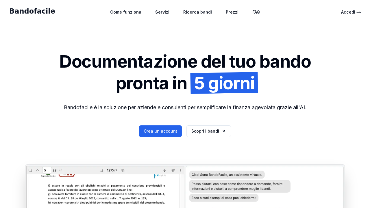 Bandofacile screenshot