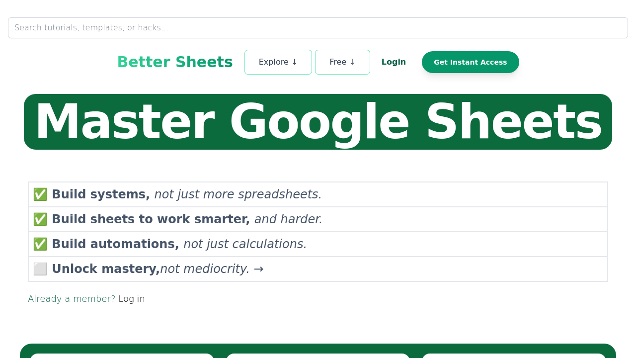 BetterSheets screenshot