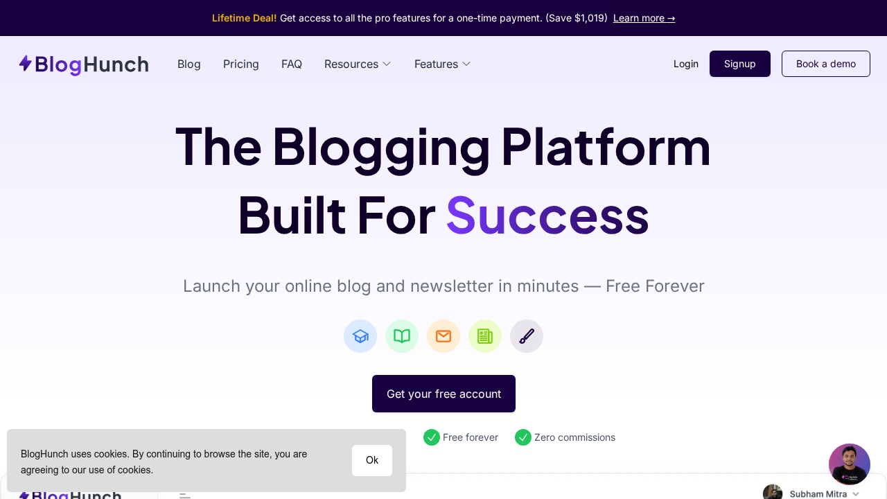 BlogHunch screenshot