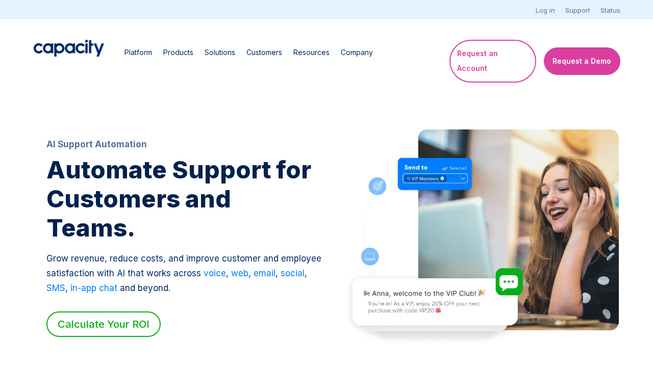 Capacity.com screenshot