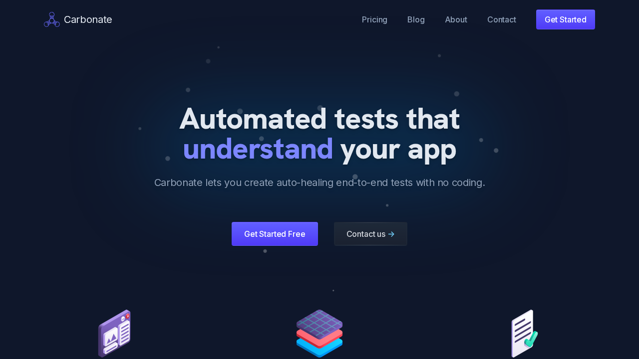 Carbonate.dev screenshot
