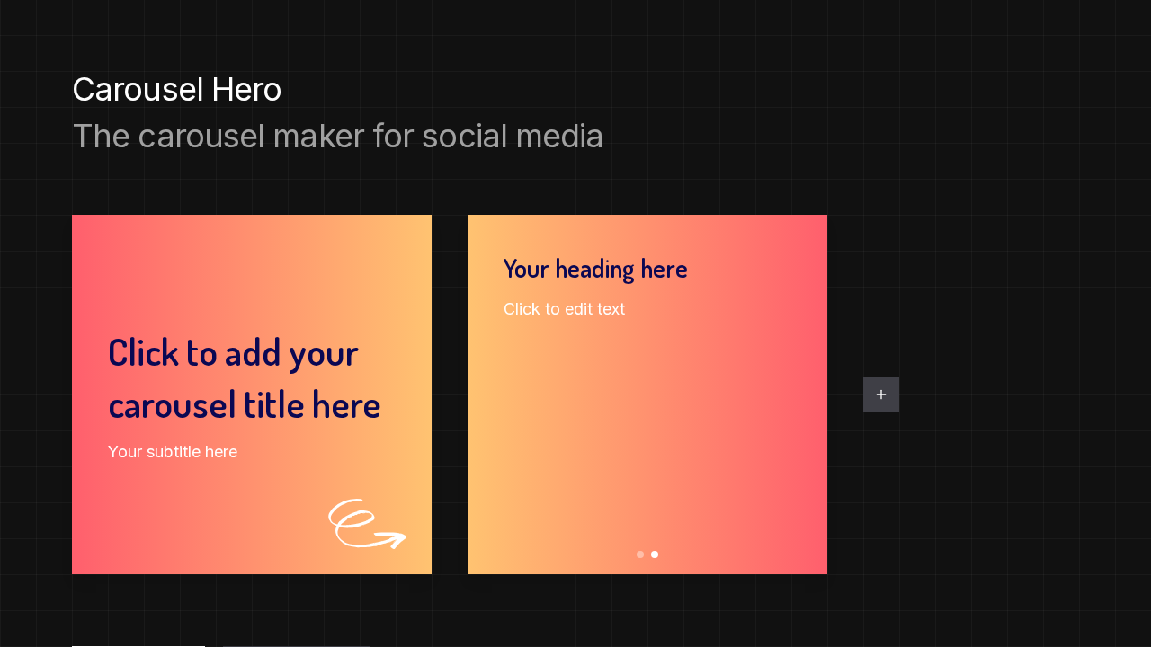 Carousel Hero screenshot