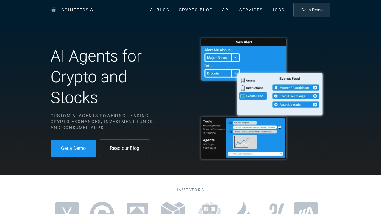Coinfeeds.io screenshot