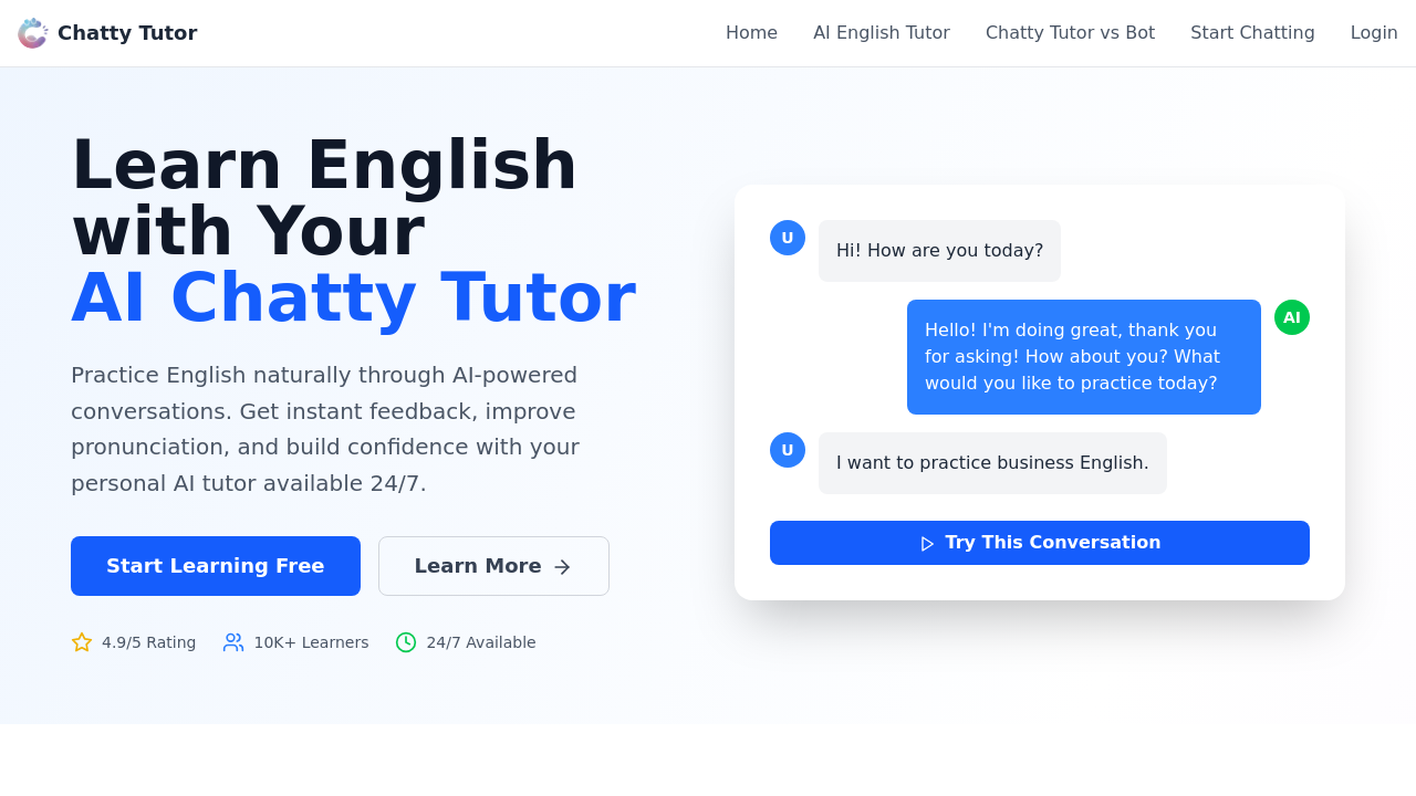 Chatty Tutor screenshot