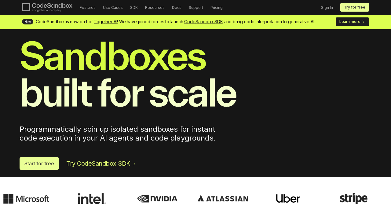 CodeSandbox screenshot