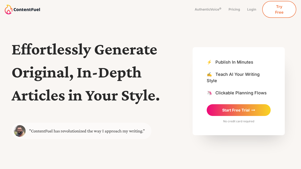 ContentFuel screenshot