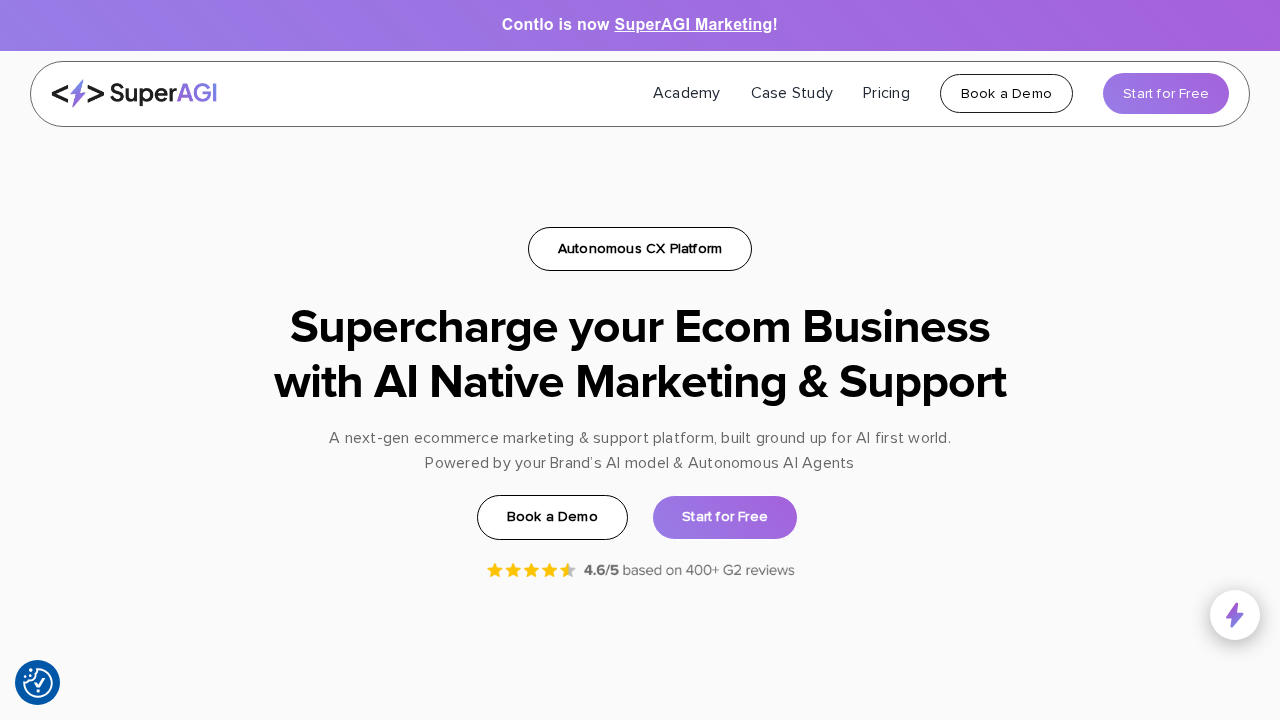 SuperAGI Marketing screenshot