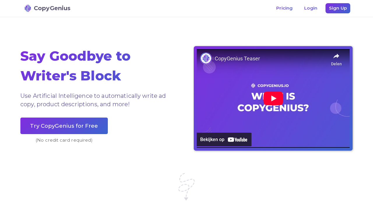 CopyGenius screenshot