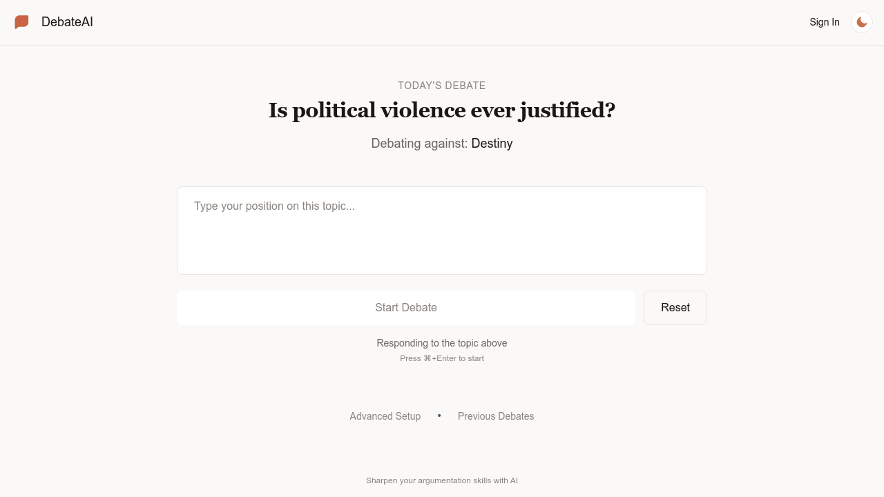DebateAI screenshot