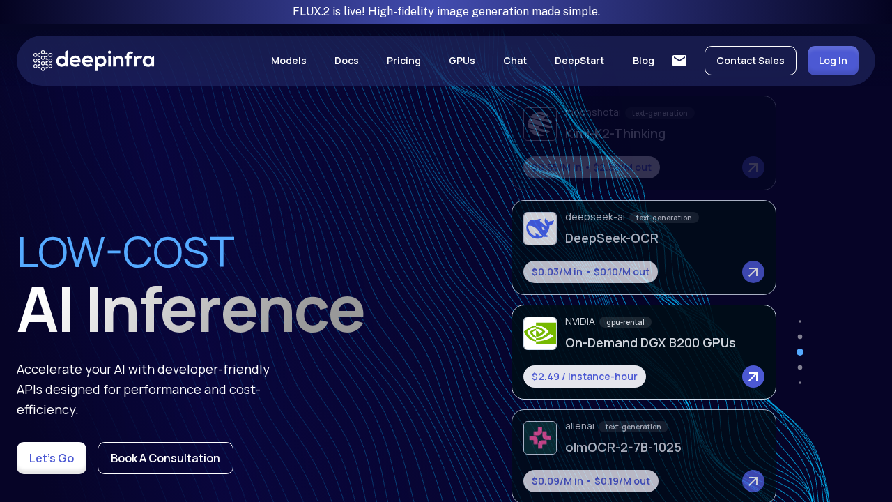 DeepInfra screenshot