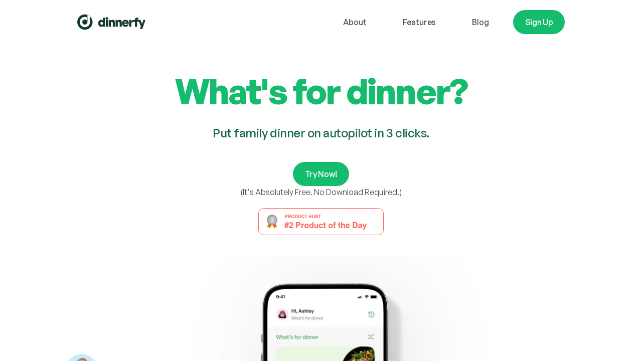 Dinnerfy screenshot