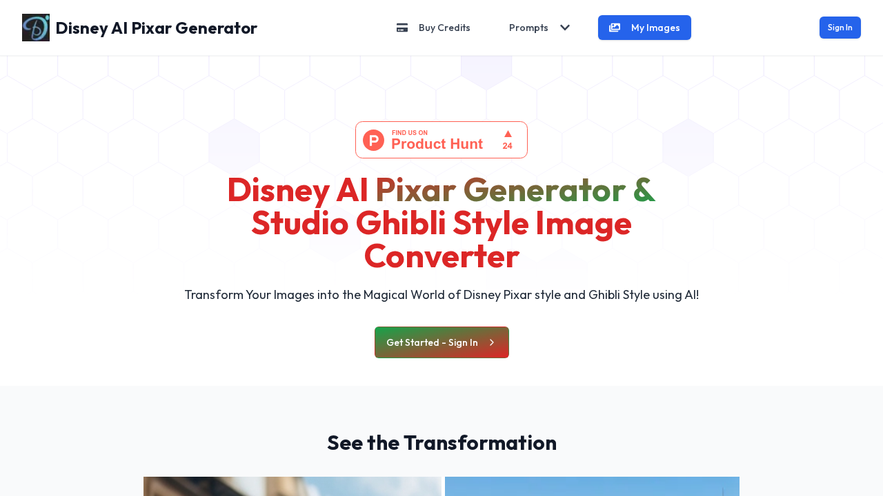 Disney Pixar AI Generator screenshot