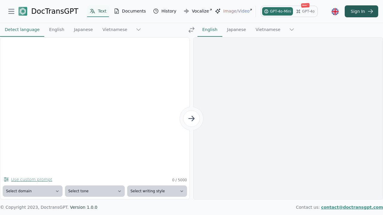 DocTransGPT screenshot