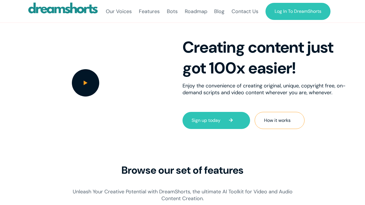 DreamShorts screenshot