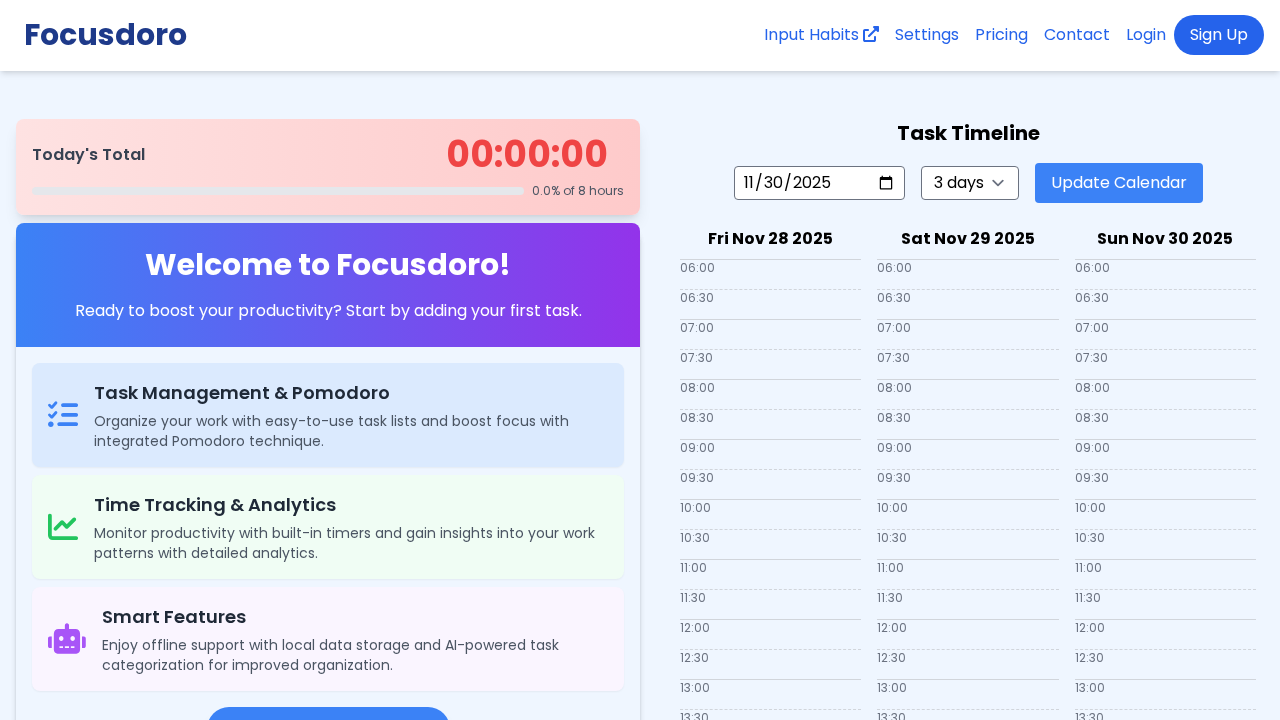 Focusdoro screenshot
