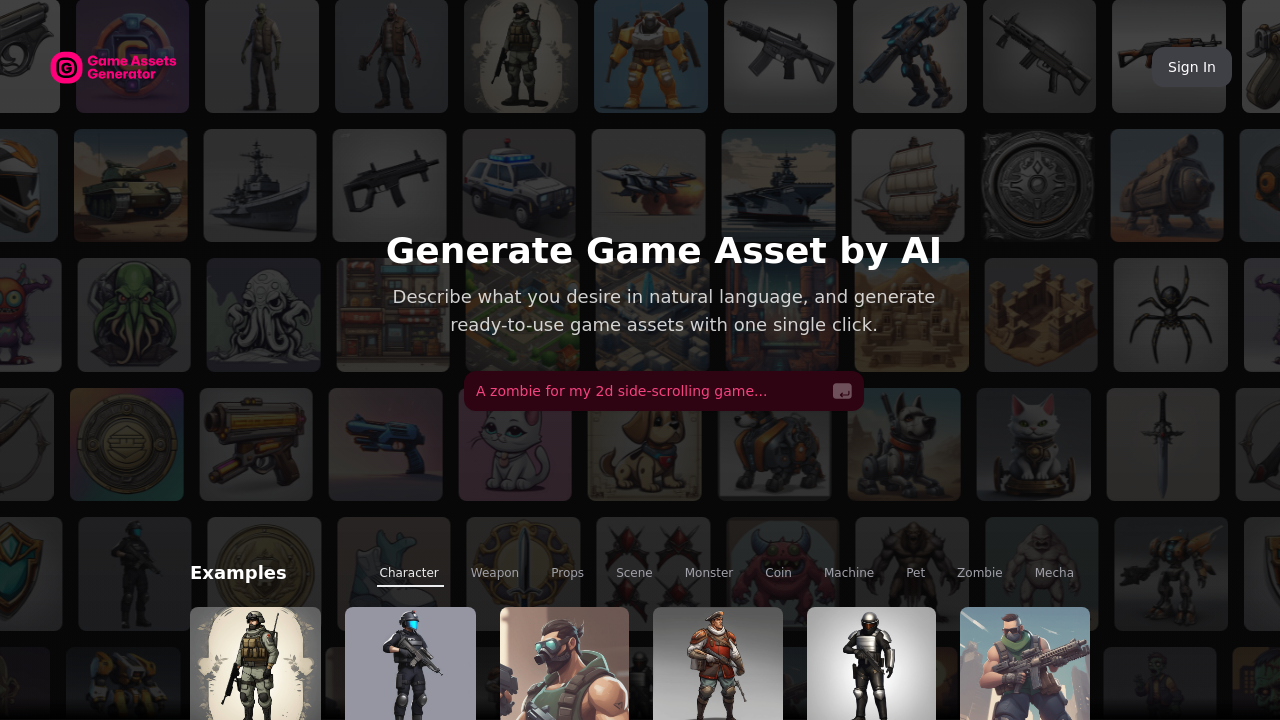 Game-Generator.com screenshot