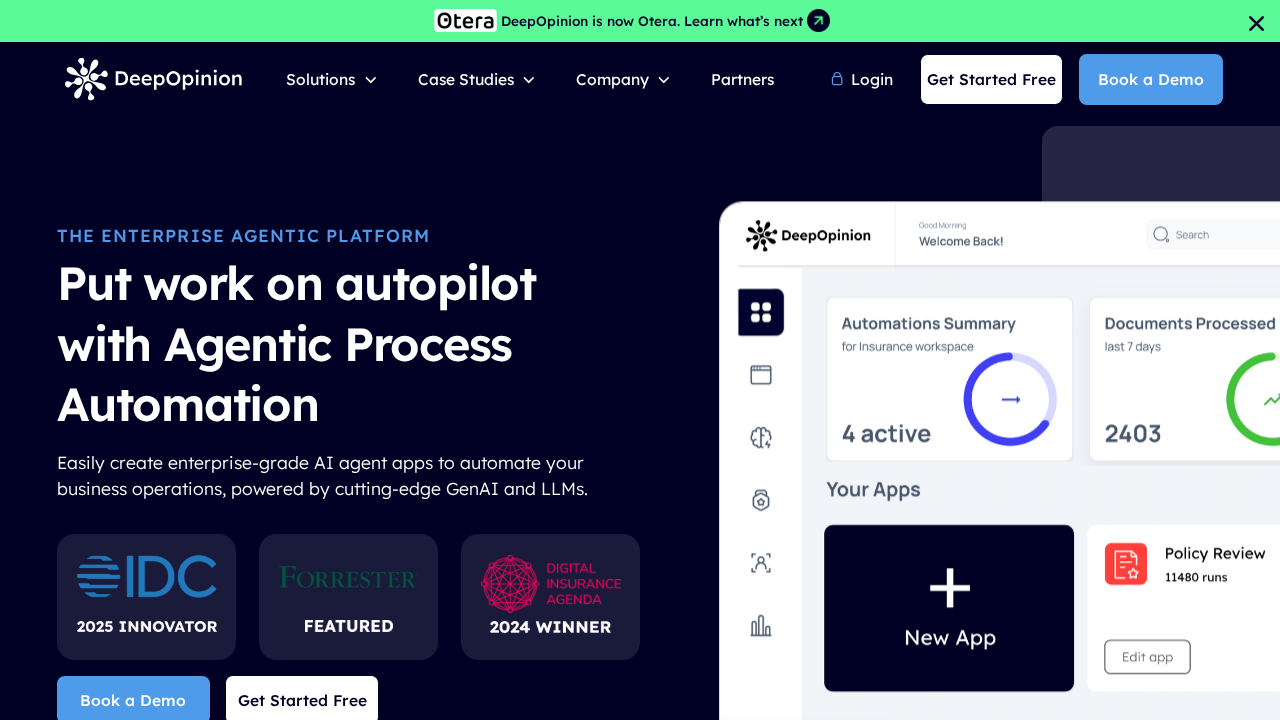 DeepOpinion screenshot