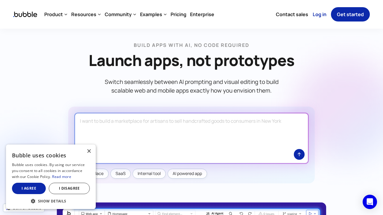 Bubbleapps.io screenshot