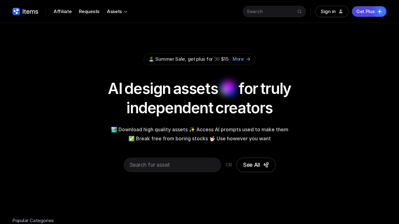 items.design screenshot