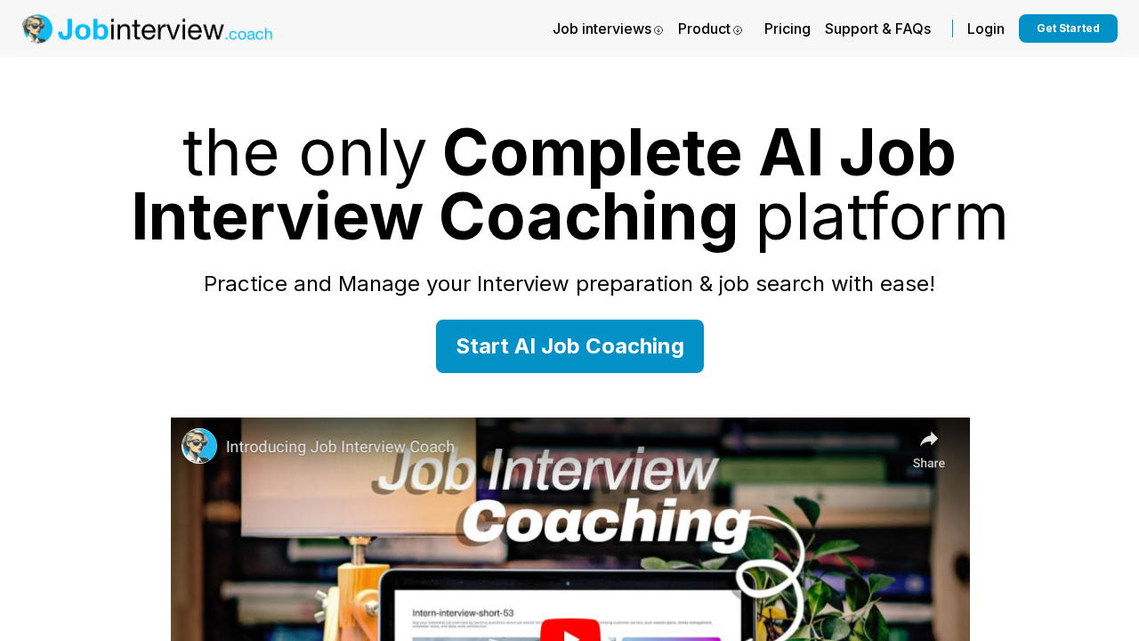 JobInterview.coach screenshot
