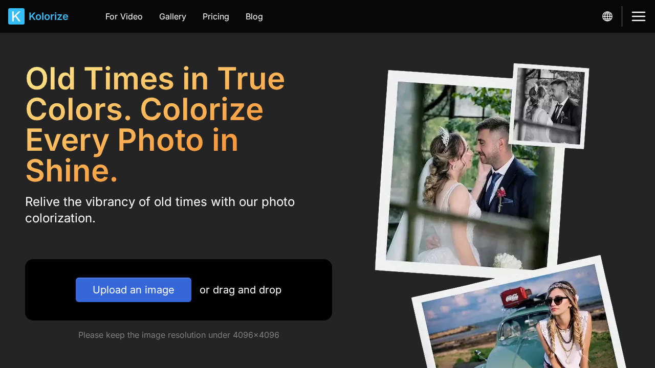Kolorize.cc screenshot