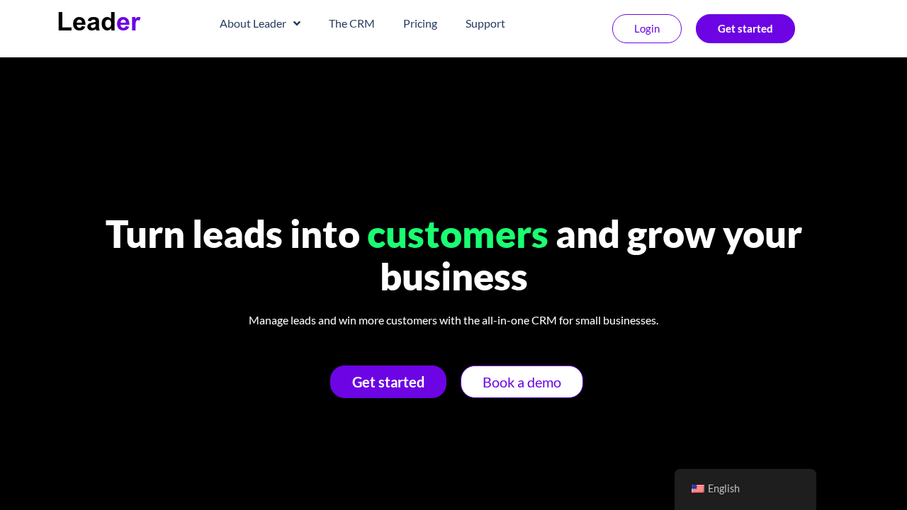 Leader CRM screenshot