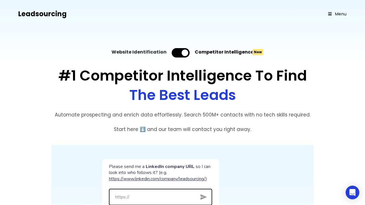 Leadsourcing screenshot