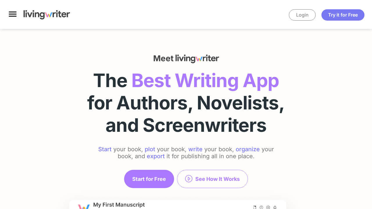 LivingWriter screenshot