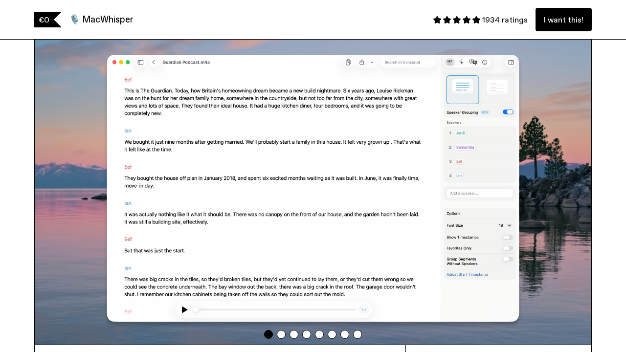 MacWhisper screenshot