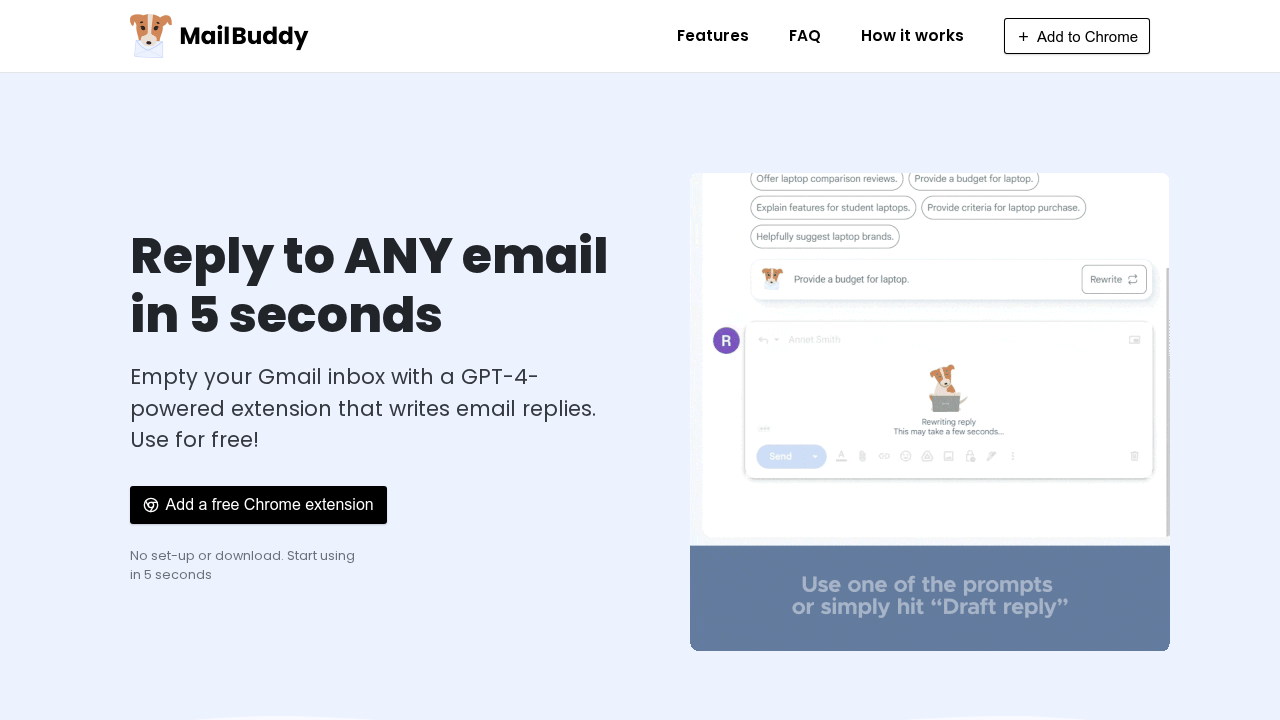 MailBuddy.ai screenshot