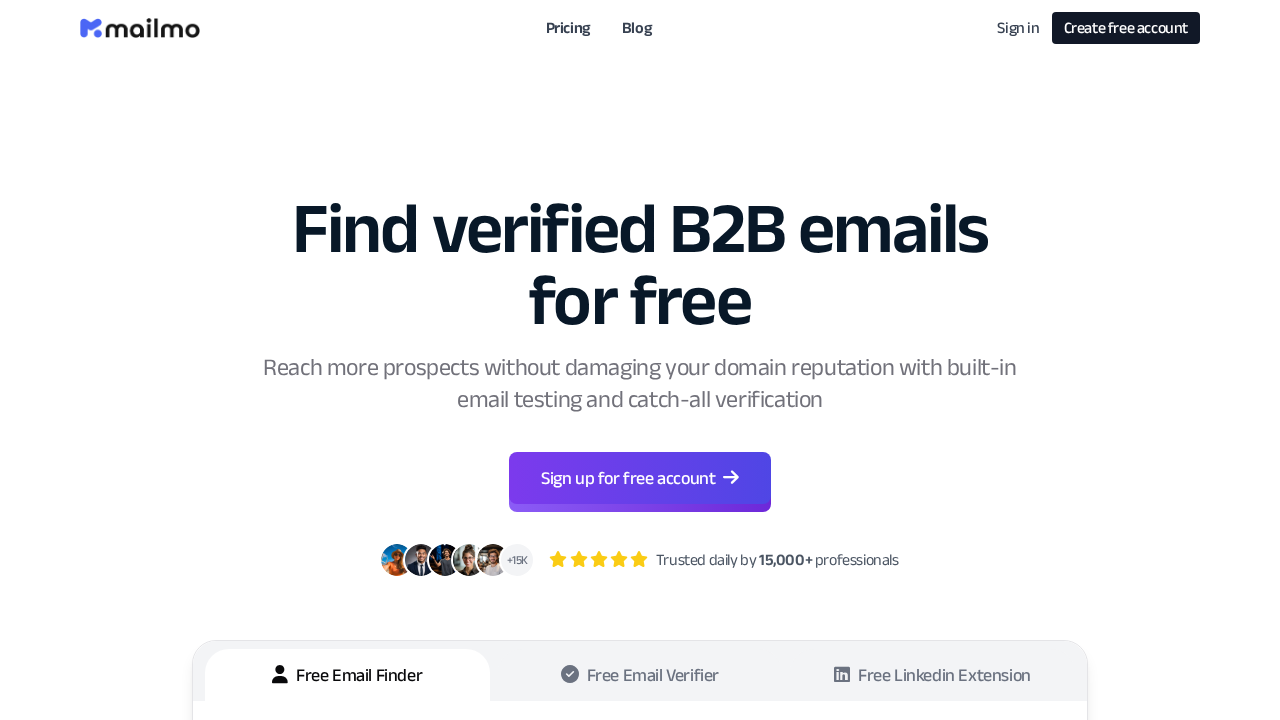 Mailmo.io screenshot