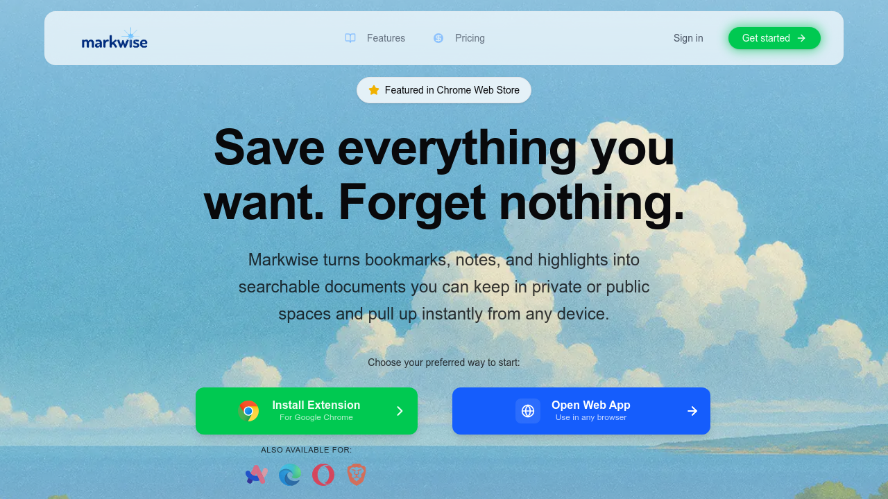 Markwise.app screenshot