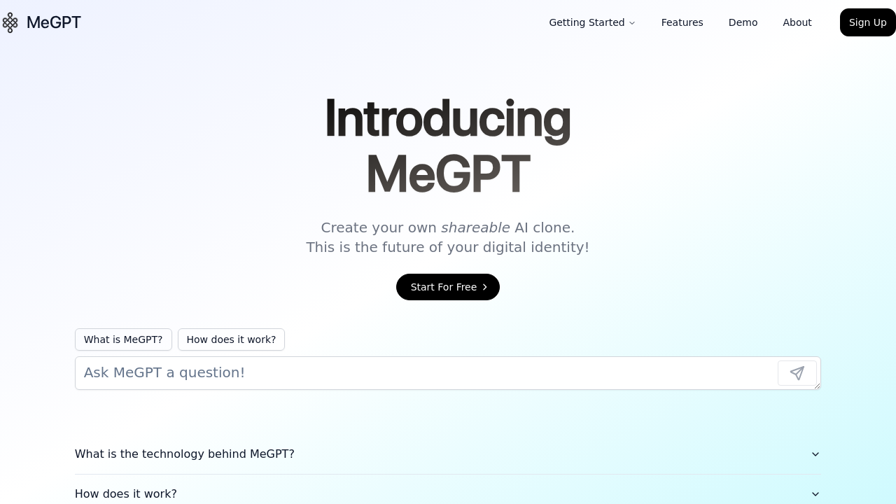 MeGPT screenshot