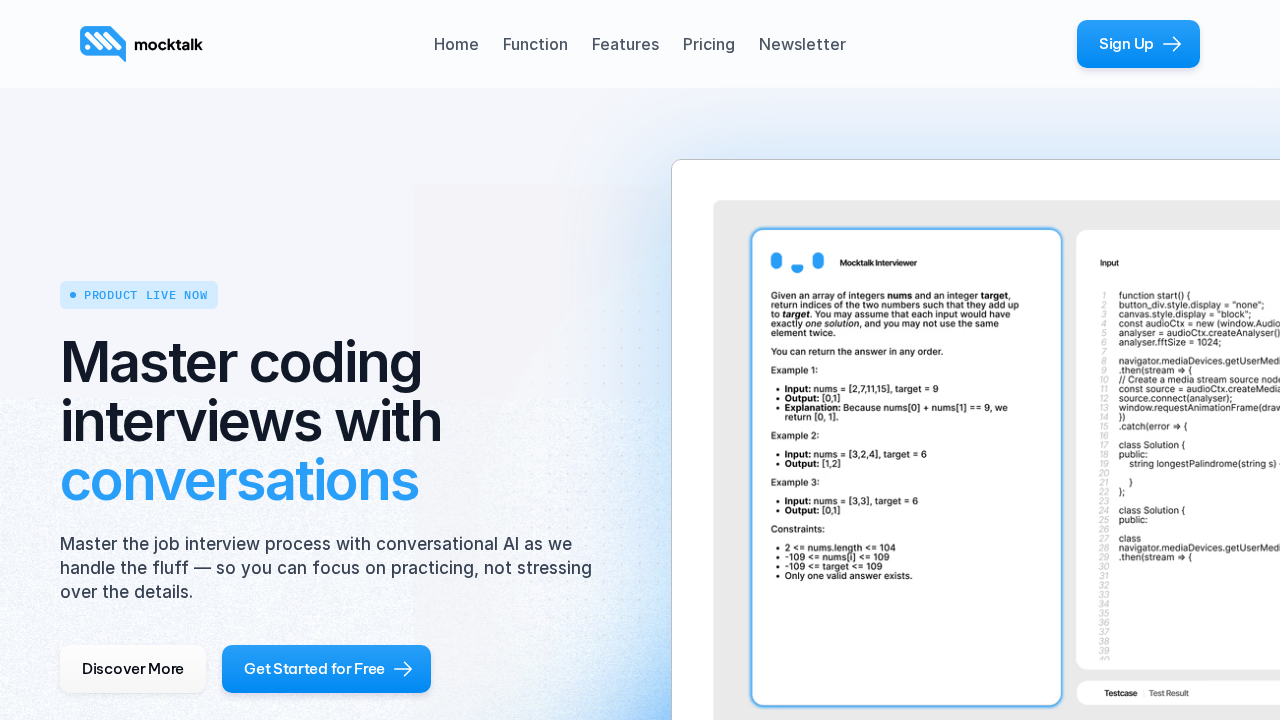 mocktalk.app screenshot
