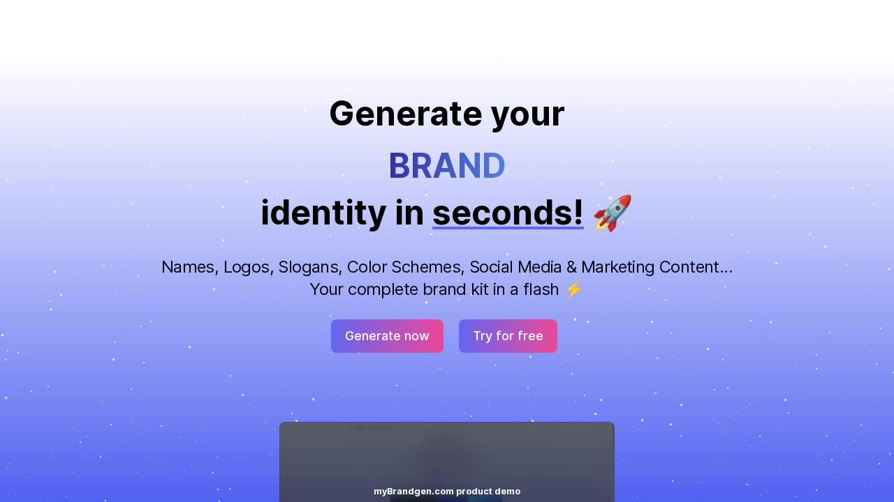 mybrandgen.com screenshot