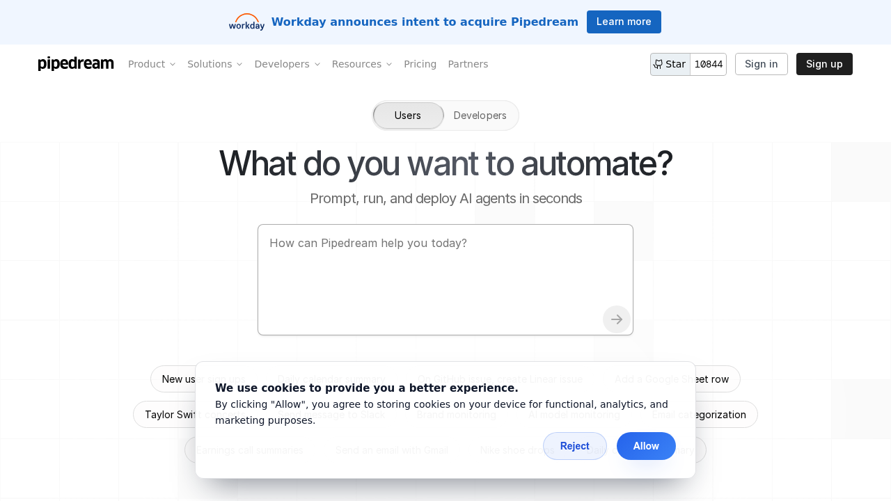 Pipedream screenshot