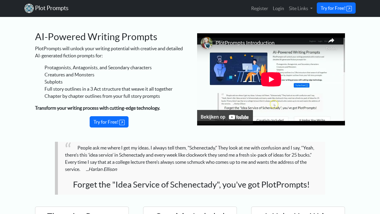 PlotPrompts screenshot