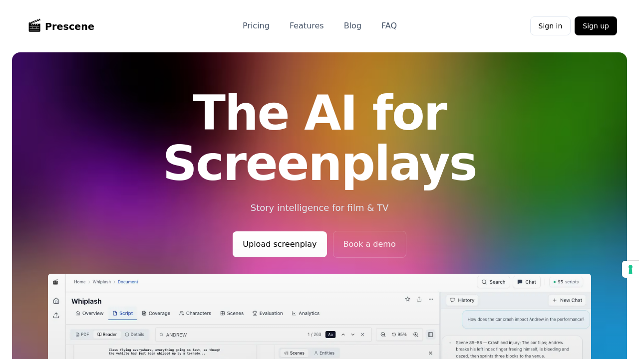 Prescene.ai screenshot