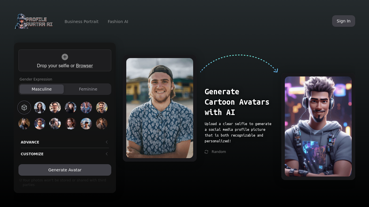 Profile-avatar.com screenshot