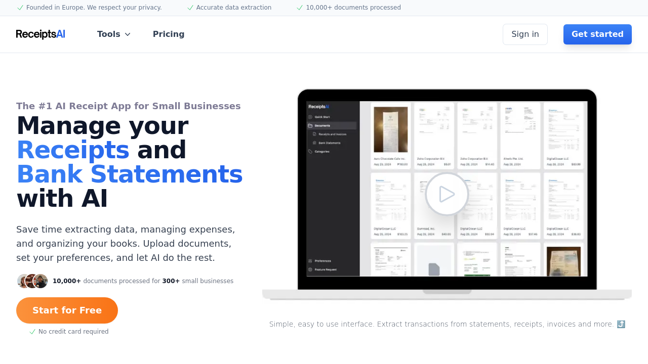 ReceiptsAI screenshot