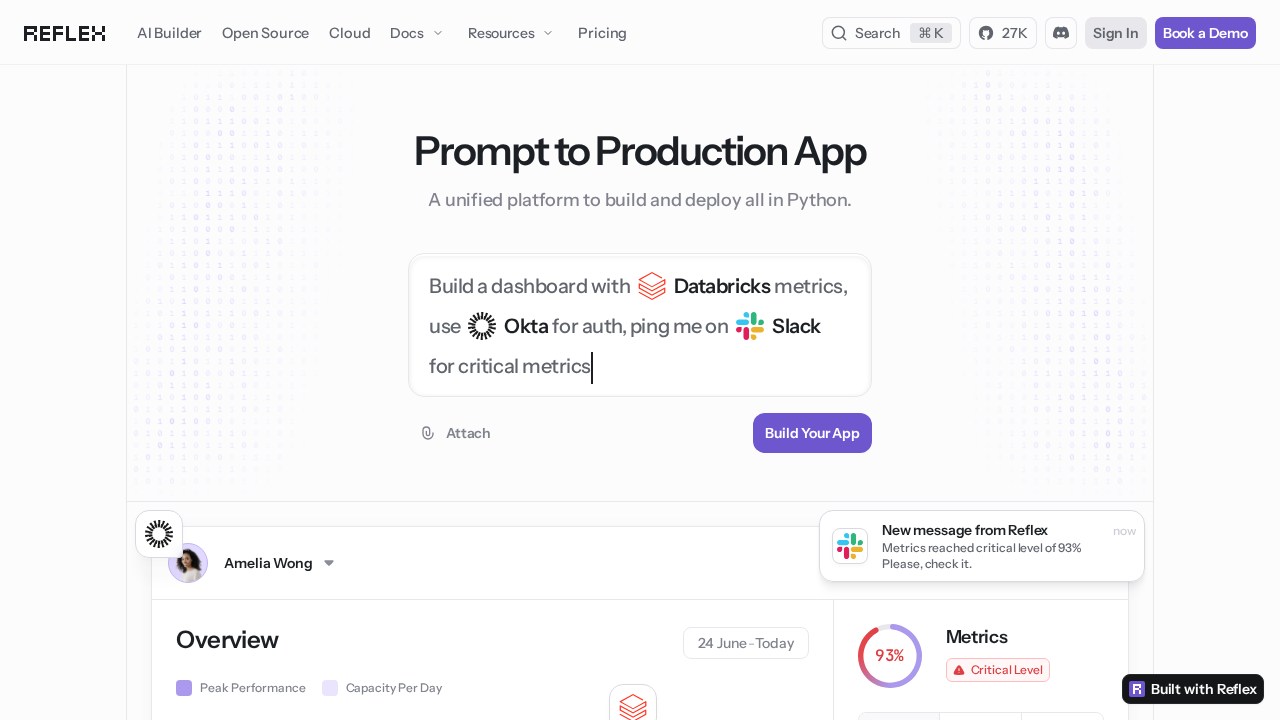 Reflex.dev screenshot