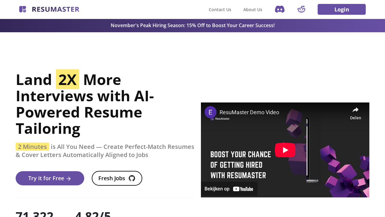 Resumaster.ai screenshot