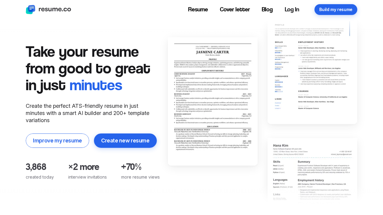 resume.co screenshot