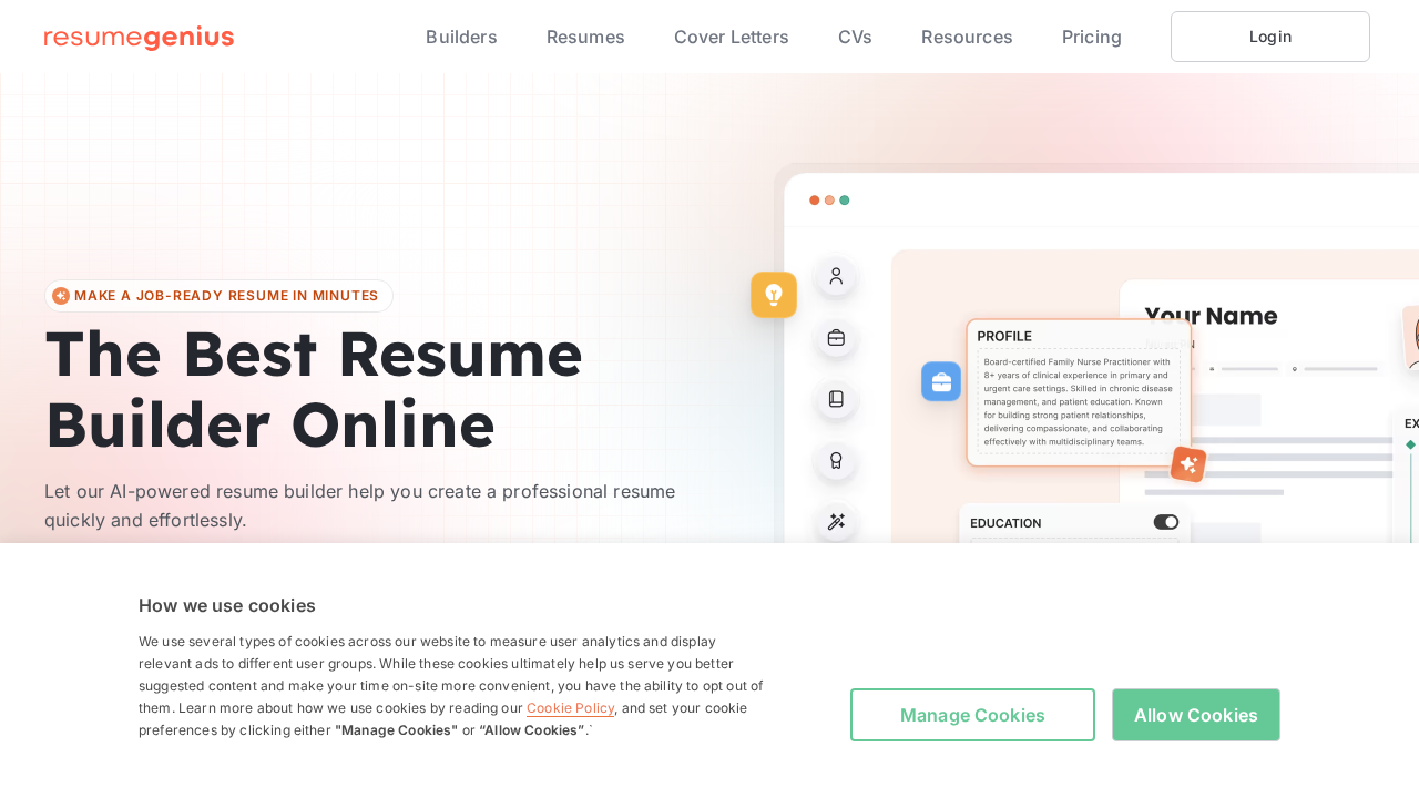 ResumeGenius screenshot