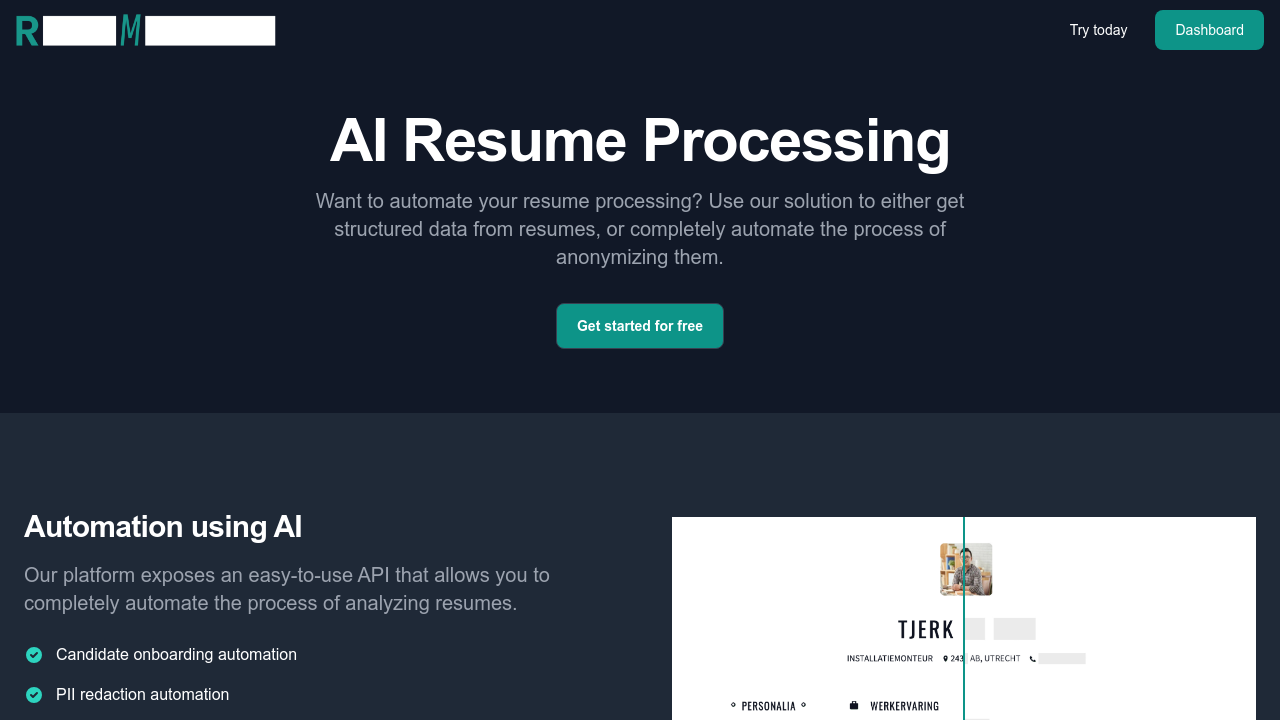 Resumetrics screenshot