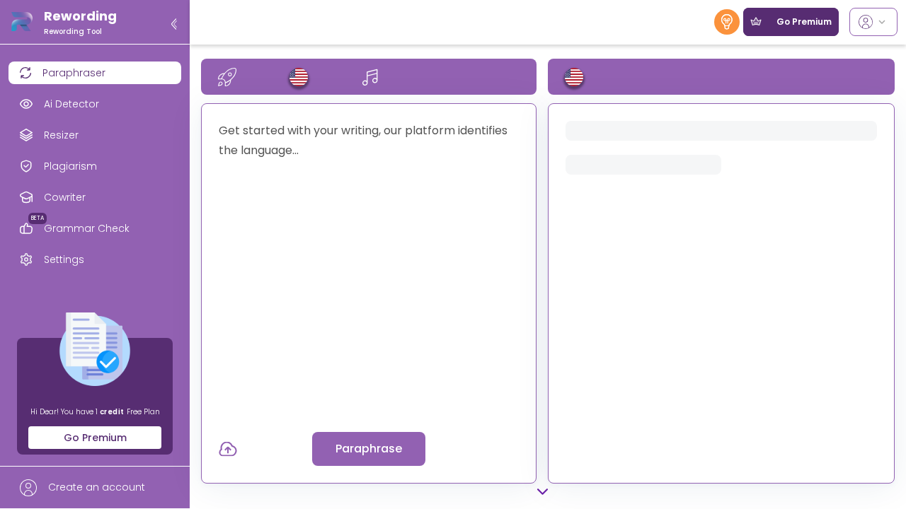 Rewording.io screenshot