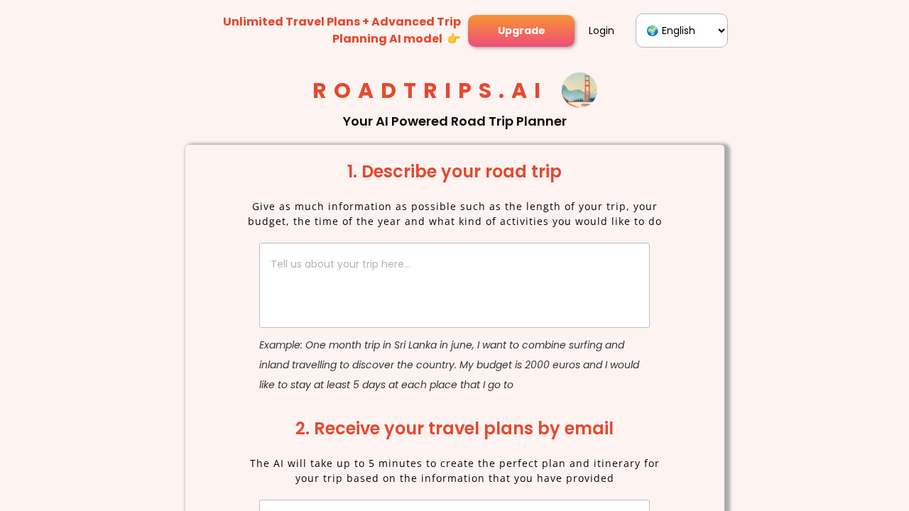 roadtrips.ai screenshot