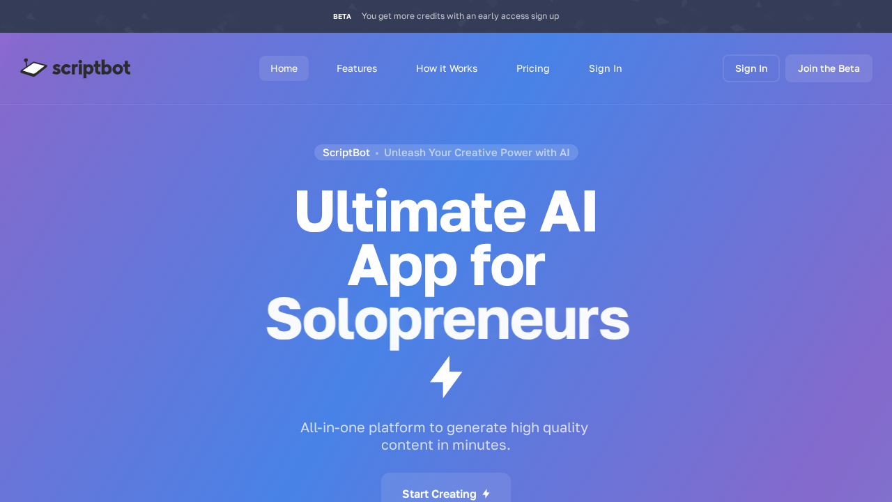 ScriptBot.co screenshot